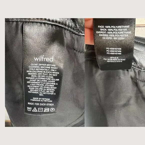 Aritzia Wilfred The Melina™ Pant High-Waisted Vegan Leather Straight Leg Pants - Picture 7 of 7